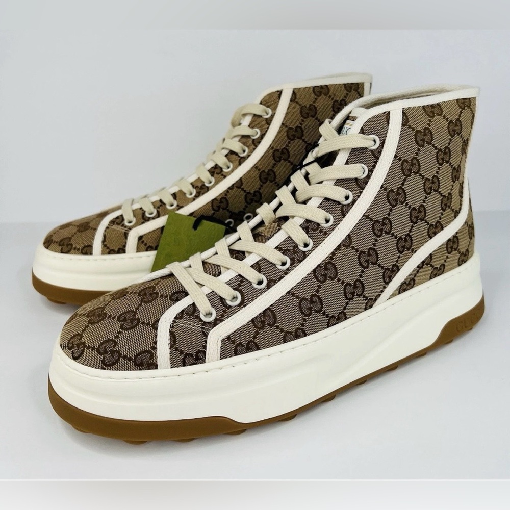 Gucci Tennis 1977 GG Supreme High Top Logo Women’s Sneakers Size EU 40.5 - Picture 11 of 11